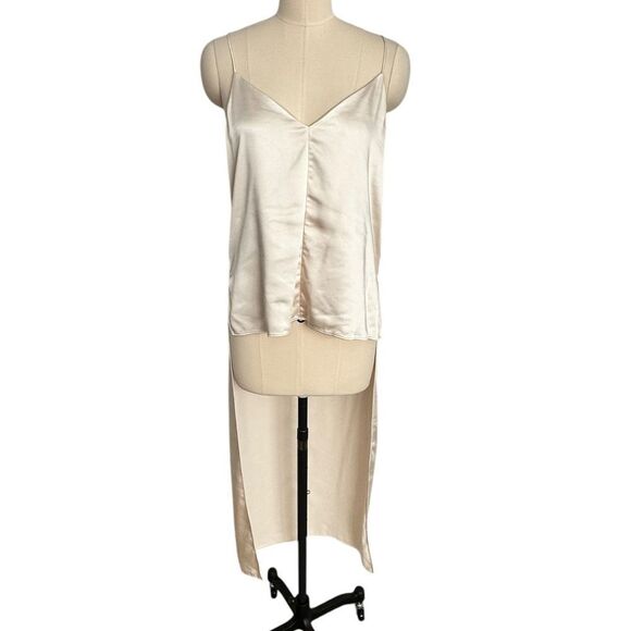 Obando Collective Cream Satin High Low Tank Top | Size 2 - Picture 4 of 10